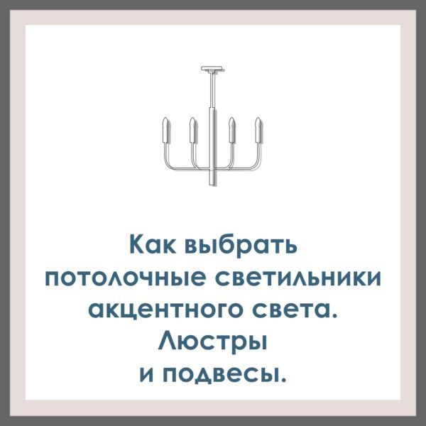 Как выбрать потолочные светильники акцентного света. Люстры и подвесы.